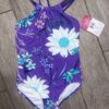 Kanu Surf Girls Floral Halter Top One Piece Swimsuit Size 10