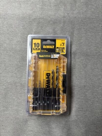 DEWALT Black and Gold Twist Drill Bit Set (10-Piece)