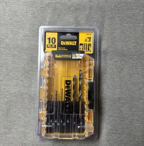 DEWALT Black and Gold Twist Drill Bit Set (10-Piece)