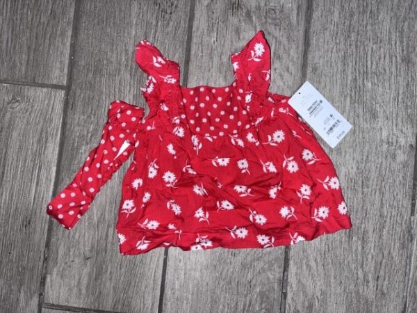 Cat and Jack Flower Print Tank With Headband Size 6M - Image 3