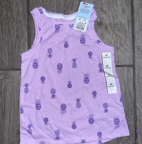 Cat and Jack Purple Pineapple Tank Top Size 3T
