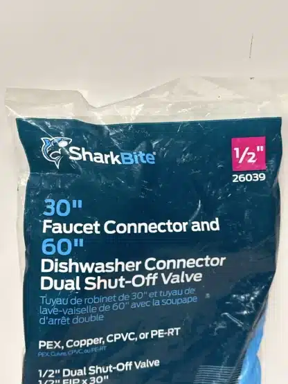 SharkBite Brass Push-to-Connect 1/2 in. x 3/4 in. FHT 60 in. Dishwasher x 1/2 in. FIP 30 in. Faucet Installation Kit - Image 9