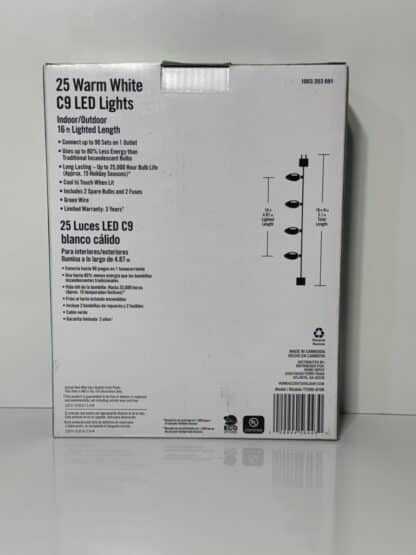 Home Accents 25 Warm White C9 LED Lights