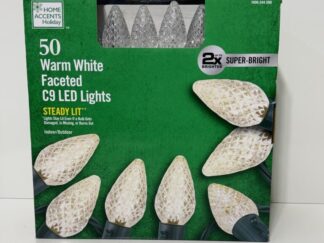 Home Accents 50 Warm White Faceted C9 LED Lights