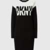 DKNY Knitted dress Black and white Size Large
