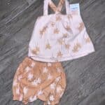 Carter's Just One You Baby Girls' Palm Print Top And Bottom Set