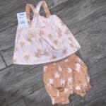 Carter's Just One You Baby Girls' Palm Print Top And Bottom Set