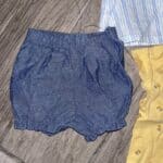 3 Piece Size 3M Yellow Bodysuit shirt and short Set Just One You Carter's