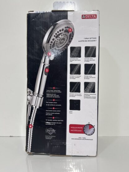 Delta 7-spray Handheld Shower head Chrome - Image 5