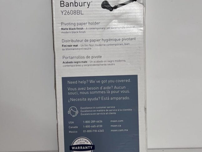 MOEN Banbury Pivoting Double Post Toilet Paper Holder in Matte Black - Image 2