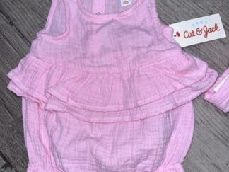 Baby Girl Cat & Jack Pink Roper With Headband Size 3-6M