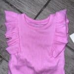 Pink Baby Girl Cat & Jack One Piece Ruffle Onesie