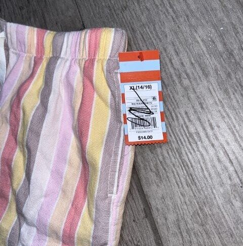 Girls Cat & Jack Stripped Multicolor Shorts Size XL