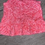 Girls Cat & Jack Coral Leaf Print Tank Shirt Size 12M