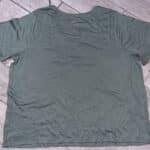 Women's Ava & Viv Plus Side V Neck Green Shirt