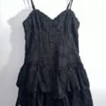 Women's Wild Fable Black Flower Print Ruffle Dress