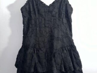 Women's Wild Fable Black Flower Print Ruffle Dress