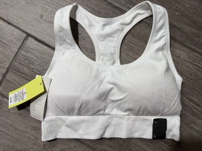 Women's All In Motion White Seamless Racer Bra Size XL