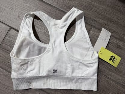 Women's All In Motion White Seamless Racer Bra Size XL