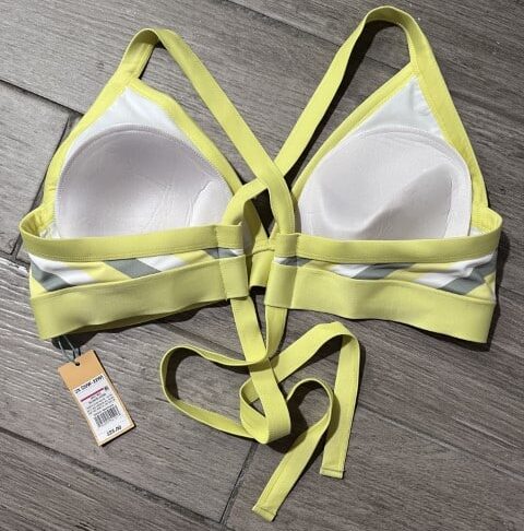 Women's Kona Sol Yellow Triangle Bikini Top Adjustable Straps Size 2x
