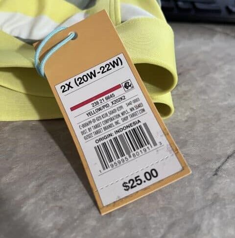 Women's Kona Sol Yellow Triangle Bikini Top Adjustable Straps Size 2x