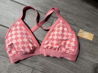 Womens Kona Sol Pink Triangle Bikini Top Adjustable Straps Size 1x