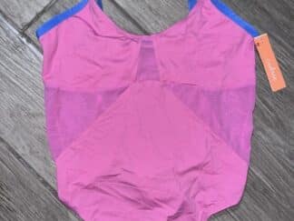 Women Colsie Heart Pink Blue Mesh One Piece Bathing Suit