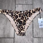 Shade & Shore High Leg Extra Cheeky Leopard Print Bikini Bottom