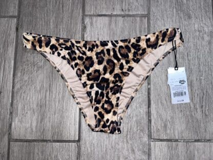 Shade & Shore High Leg Extra Cheeky Leopard Print Bikini Bottom