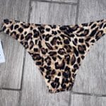 Shade & Shore High Leg Extra Cheeky Leopard Print Bikini Bottom