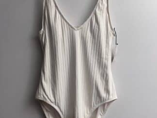 Women's Shade & Shore Plunge Ribbed Shoulder Tie Swimsuit Size Large