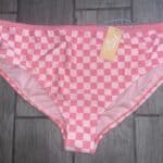 Womens Kona Sol Pink Checkered Bikini Bottom 2X