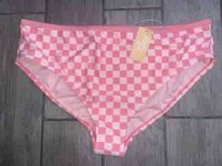 Womens Kona Sol Pink Checkered Bikini Bottom 2X