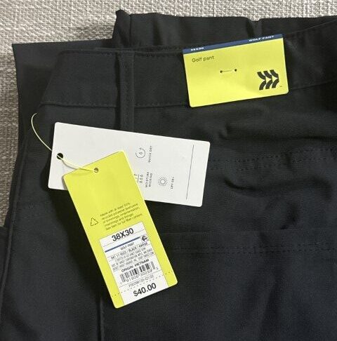Mens Black Golf Pants Size 38x30 - Image 5