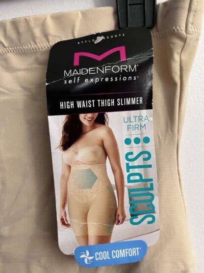 Women's Maidenform Beige High Waisted Thigh Slimmer Size XL