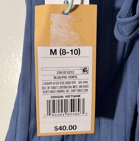 Women Medium Coverage One Piece Wide Ribbed Ring Swimsuit Size M