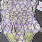 Baby Lemon Ruffle Bathing Suit With Convenient Snaps Size 0-3M