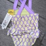 Baby Lemon Ruffle Bathing Suit With Convenient Snaps Size 0-3M