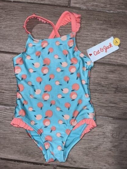 Baby Peach Ruffle Bathing Suit Size 2t