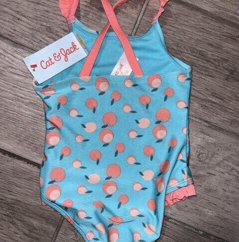 Baby Peach Ruffle Bathing Suit Size 2t