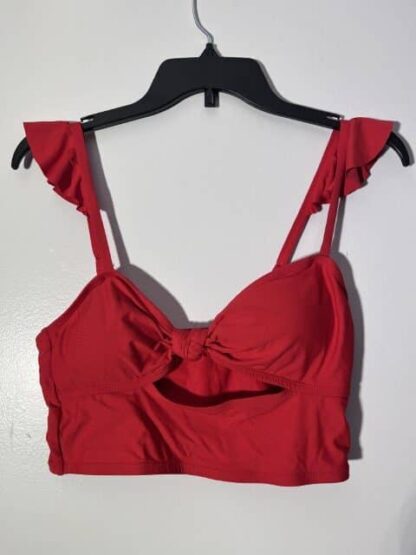 Women's Sea Angel Red Ruffled Bikini Top Size Large