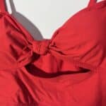 Women's Sea Angel Red Ruffled Bikini Top Size Large