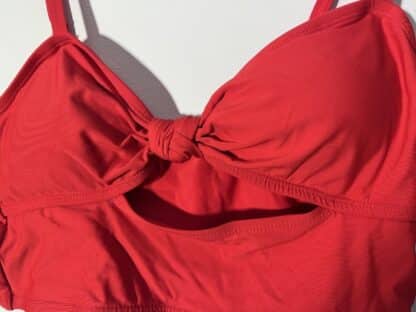 Women's Sea Angel Red Ruffled Bikini Top Size Large