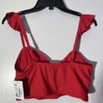 Women's Sea Angel Red Ruffled Bikini Top Size Large