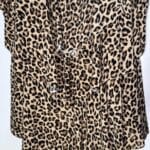 Woman’s Aqua Green Tiered Animal Print Tankini Top Size 2x