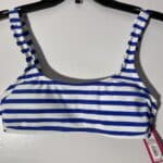 Women's Xhilaration Bikini Blue And White Top Size Medium