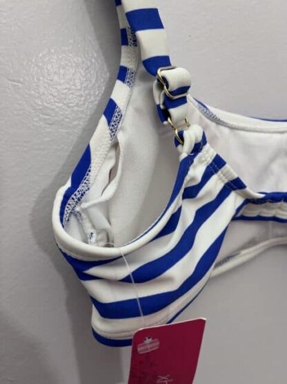 Women's Xhilaration Bikini Blue And White Top Size Medium