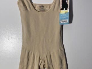 Women's Assests Spanx Shaping Open Bust Bodysuit Beige Size XL