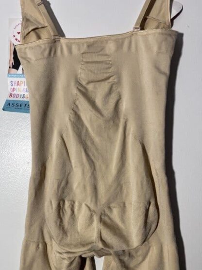 Women's Assests Spanx Shaping Open Bust Bodysuit Beige Size XL