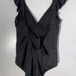 IMG 6797 Women's Ruffle Sleeve One Piece Black Swimsuit Size Small